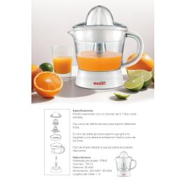 Basic Home Exprimidor Eléctrico 25-40 W, 700 ml (6 Unidades) Basic Home Exprimidor Eléctrico 25-40 W, 700 ml (6 Unidades)