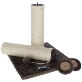 Kerbl Rascador para Gatos Scratch Tube Opal Maxi, 78cm de Alto, Poste de Sisal Ø9cm, Base 38x38cm, Gris