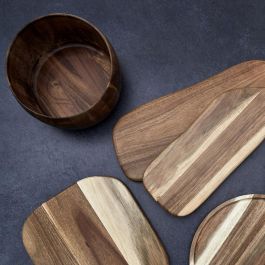 Home Deco Factory Ensaladera de Madera de Acacia, Diámetro 25 cm