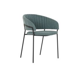DKD Home Decor Silla Glam Verde Negro, Poliéster y Metal, Altura Asiento 45 cm, 74x59x53.5 cm (Pack 2 Unidades) Precio: 160.49999988. SKU: B1A78FY8P9
