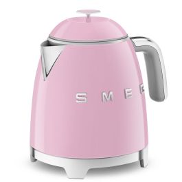 Smeg KLF05PKEU Hervidor de Agua Mini 0.8 L 1400 W Rosa Acero Inoxidable Indicador de Nivel de Agua Filtrado Apagado Automático