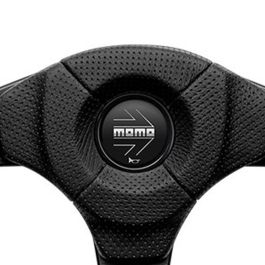 Momo MOMVDKFIGHT35BKR Volante Deportivo Dark Fighter 350 mm Airleather Alcantara, almohadilla cuero negro, fabricado en Italia