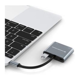 Conceptronic Donn16 Hub USB-C Multipuerto, 4 en 1 con HDMI 4K, VGA, USB-C PD 100W y USB 3.0 - Adaptador Docking para Laptop