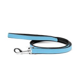 Gloria Correa Piel Auténtica Acolchada para Perro 100 cm x 18 mm, Suave, Mosquetón Robusto Retráctil, 3 Capas, Cosido Reforzado