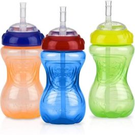 Nuby NUB0048526953295 Vasos antiderrames con pajitas flexibles (Paquete de 3) - Unisex Precio: 24.69000039. SKU: B16VEM8EGW