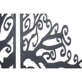 DKD Home Decor Decoración de Pared Cottage Set de 3 Piezas Diseño Árbol Metálico Negro 105x91 cm