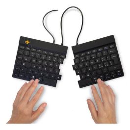 R-Go Tools Teclado ergonómico dividido R-Go Split Break QWERTY (IT) con cable, software de descanso integrado, negro