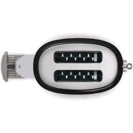 SMEG TSF01BLEU Tostador Eléctrico 2 Ranuras, Estilo 50s, Negro Brillante, 950W