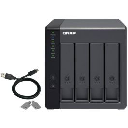 QNAP TR-004 Unidad de Disco Múltiple Negra USB 3.0 4 Bahías RAID