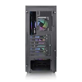 Thermaltake View 200 TG ARGB Caja PC Midi Tower Negra, Panel de Cristal Templado, Iluminación ARGB, 3 Ventiladores 120mm Frontales Preinstalados