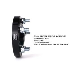 Omp Speed Juego De Separadores D. Cent.-D. Fija. Ancho: 20 mm Pcd: 5x114.3-5x114.3 Cb.H: 67.1 Cb.W: 67.1 Od: 150 Tuerca 12x1.5 OMPS08992001 Omp Speed Juego De Separadores D. Cent.-D. Fija. Ancho: 20 mm Pcd: 5x114.3-5x114.3 Cb.H: 67.1 Cb.W: 67.1 Od: 150 Tuerca 12x1.5 OMPS08992001