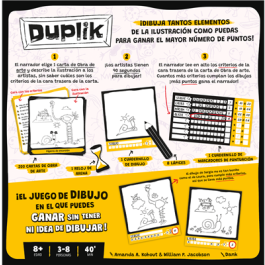Zygomatic ZYGDUP0101ES Juego de Mesa Duplik Español - Dibujo y Cartas 3-8 Jugadores, 8+ Años, 40 Minutos