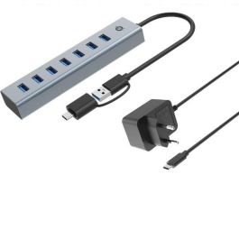 Conceptronic HUBBIES21GP Hub USB 3.2 Gen 1 (5 Gbps) de 7 Puertos USB-A con Conexión USB-C, Color Gris Precio: 33.4999995. SKU: B12GWYAGY2