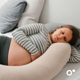 Doomoo BAD5400653010725 Almohada de Embarazo y Lactancia Buddy, con Máxima Comodidad, Oeko-Tex, Corduroy Beige