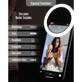 Aro de Luz para Selfie Recargable KSIX TP-8427542116006_BXYOUTBMINI_Vendor 3W Aro de Luz para Selfie Recargable KSIX TP-8427542116006_BXYOUTBMINI_Vendor 3W