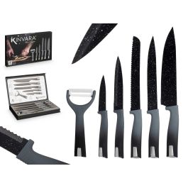 Kinvara Set 6 Piezas Cuchillos y Pelador de Metal y Plástico Negro (6 Unidades) Precio: 68.68999995. SKU: B1K2BM9L8B
