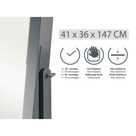 Espejo Joyero con Pie Gris Giftdecor 36 x 140 x 36.5 cm - Madera MDF, Cristal, Tela Espejo Joyero con Pie Gris Giftdecor 36 x 140 x 36.5 cm - Madera MDF, Cristal, Tela