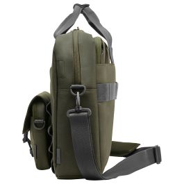 HP Bolsa modular para portátiles de 15,6 pulgadas, Bandolera, Verde/Gris, Resistente al agua