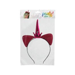 Diadema Unicornio Rosa Con Orejas Y Corona Para Disfraz Fantástico Infantil