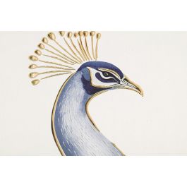 DKD Home Decor Cuadro Tropical Blanco Natural 100 x 5 x 100 cm (2 Unidades)