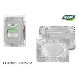 Bandeja Plata Rectangular con Blonda 25x35 cm Algon (30 Unidades) Precio: 20.50000029. SKU: B1DERN4JFW