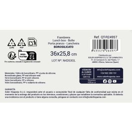 Quttin Fiambrera Extra Rectangular 36 x 25.8 x 11.9 cm sin Valvula 5.6L (4 Unidades)