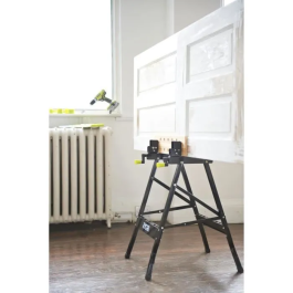 Ryobi Banco de trabajo plegable y giratorio RWB02, capacidad máxima 100 kg, mesa de bambú