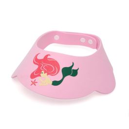 KioKids Visera Antilágrimas de Baño para Bebé/Niño con Diseño Sirena Rosa | Protección Ojos y Oídos al Lavar Pelo | EVA Flexible Ajustable +9 Meses