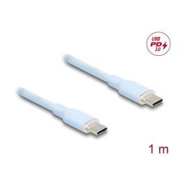 DeLOCK 81234 Cable USB C a USB C 1m, USB 2.0, Power Delivery 3.0, 60W, Carga Rápida, Azul