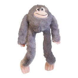Gloria Peluche para Perros Iwazaru Mono Gris Talla L con Sonido y Refuerzo de Cuerda Interna, Juguete Duradero para Mordedores