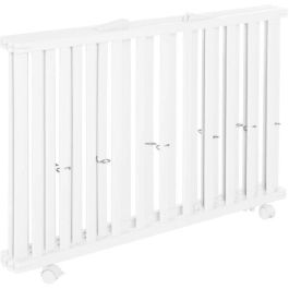 Roba ROB4005317339061 Parque Infantil Plegable Little Stars 75x100cm Altura Regulable 4 Ruedas Freno Madera Blanca Diseño Estrellas