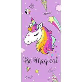 Secaneta Toalla Terciopelo Estampada Magical Malva Multicolor 75x150 cm