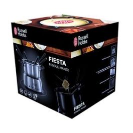 Russell Hobbs 22560-56 Fondue Eléctrica Fiesta 2 Litros Acero Inoxidable con Mantenimiento del Calor