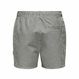 Bañador Hombre Only & Sons Onsted Stripe Seersucker Blanco Negro