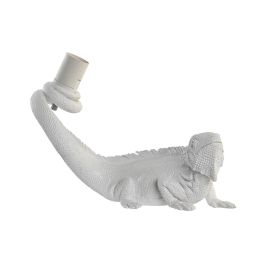 DKD Home Decor Lámpara Aplique Moderno de Pared con Diseño Iguana, Resina Blanca, 31x14x22 cm, Compatible con Bombilla E27 50W