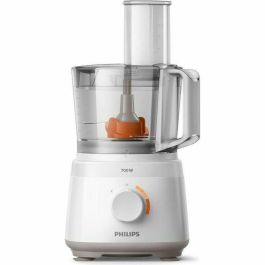 PHILIPS HR7320 / 00 - Daily Robot - 700 W - Recipiente de 1,5 L - 19 funciones - Disco de acero inoxidable 2 en 1 - 2 velocidades + pulso - Blanco