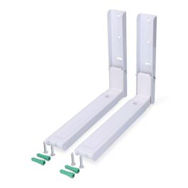 Edm Soporte para microondas extensible, hasta 40 kg - Blanco, Metal