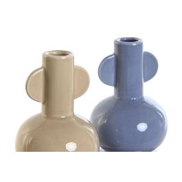 Jarron Scandi DKD Home Decor Azul Beige 10 x 21 x 10 cm (4 Unidades) Jarron Scandi DKD Home Decor Azul Beige 10 x 21 x 10 cm (4 Unidades)