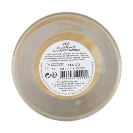 Cook Concept Bote de Vidrio 1 L Transparente con Tapa de Bambú para Conservar Alimentos