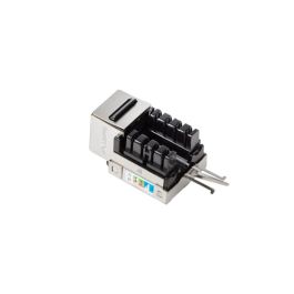 Lanberg KSF6-1090 Módulo Conector de Red Plano RJ-45 Plata