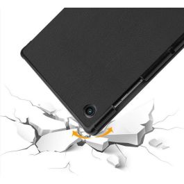 eSTUFF Funda Folio HOUSTON para Samsung Galaxy Tab A8 10.5, ultradelgada, protege arañazos y golpes, soporte dual, negra