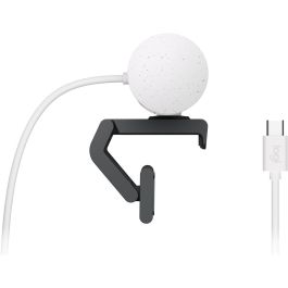 Logitech Webcam Brio 500 1080p 4MP, Autofocus, Rightlight 4 HDR, dFoV 90°, Micrófono Estéreo, Tapa Privacidad, USB-C, Blanco Crudo