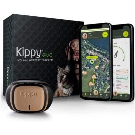 Kippy KIP8058669290494 Collar GPS Evo para Perros y Gatos - Impermeable, 38 GR, Color Madera Marrón