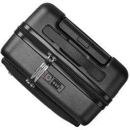 Rivacase 8181 Clark ECO Maleta de Cabina Rígida Negra 28L con 4 Ruedas y Cerradura TSA de 3 Dígitos, Aluminio/PC Reciclado