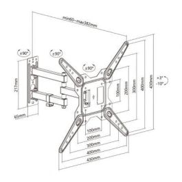 Aisens WT55TSE-153 Soporte de Pared Articulado Giratorio Inclinable para TV Monitor 23-55 pulgadas, carga máxima 30kg, VESA 400x400mm, Negro Aisens WT55TSE-153 Soporte de Pared Articulado Giratorio Inclinable para TV Monitor 23-55 pulgadas, carga máxima 30kg, VESA 400x400mm, Negro