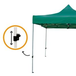 Cenador plegable verde altura ajustable 300x300x220 cm Cenador plegable verde altura ajustable 300x300x220 cm