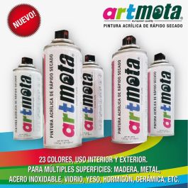 Mota Pintura Acrílica Spray Negro Mate Ral 9005 La02 216 ml