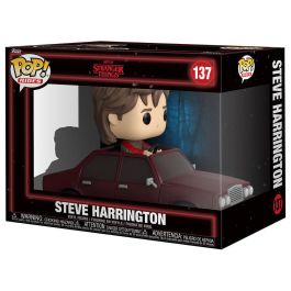 Funko Pop! Rides Steve Harrington en Coche Stranger Things. Figura de vinilo coleccionable para fans de 13,2 cm.