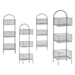 Estantería Metálica Rectangular 3 Pisos Plateado Giftdecor 20x99x32.5 cm (4 Unidades) Precio: 118.79000034. SKU: S3609051