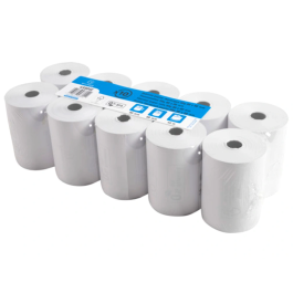 Exacompta Rollo Sumadora Térmico 80 mm x 60 mm 48 g/m² Certificado FSC Sin BPA para Balanzas